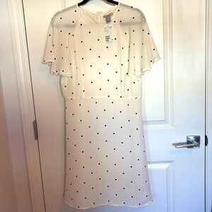 Polka Dot Flutter Sleeve Dress